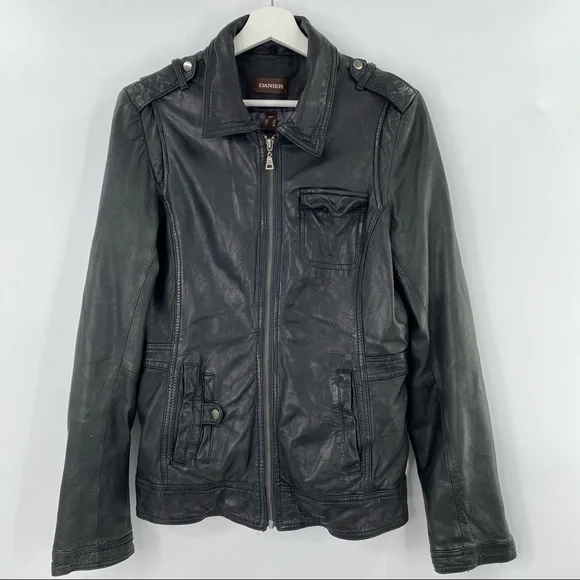 Danier Black Leather Removable Double-Lined Jacket - Size S - Picture 2 of 11